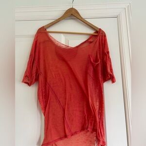 Orange free people flowy top